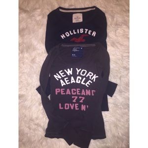 🌵2 Long Sleeve Shirts Hollister & American Eagle